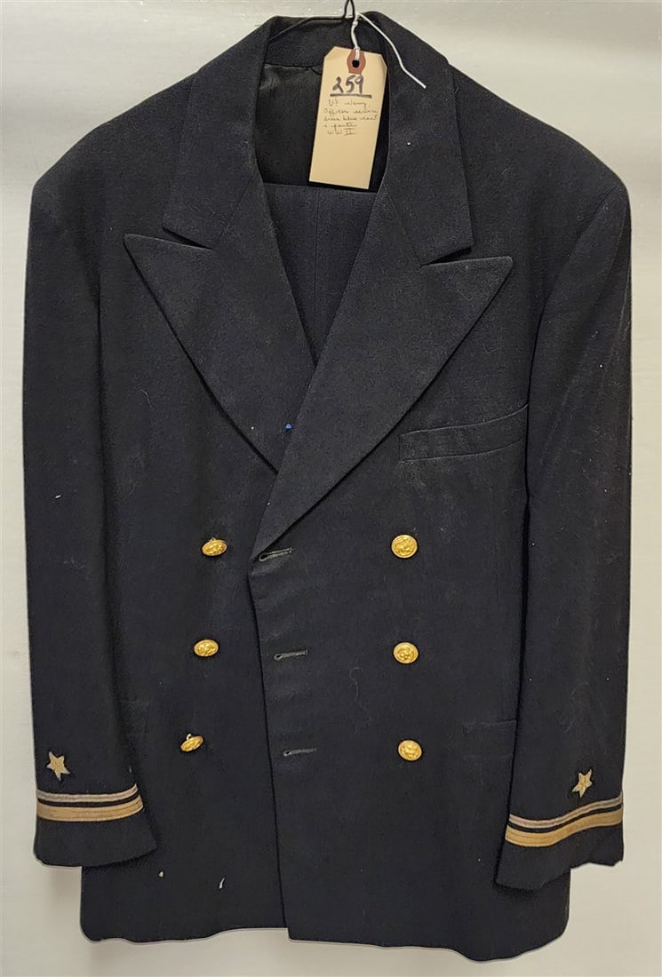 U.S. WWII Navy Officer Dress Blue Uniform - Jacket & Pants (1 of 8)
