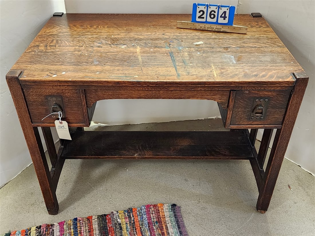 Vintage Mission Oak Desk 29" H X 40" W X 26" D (1 of 4)