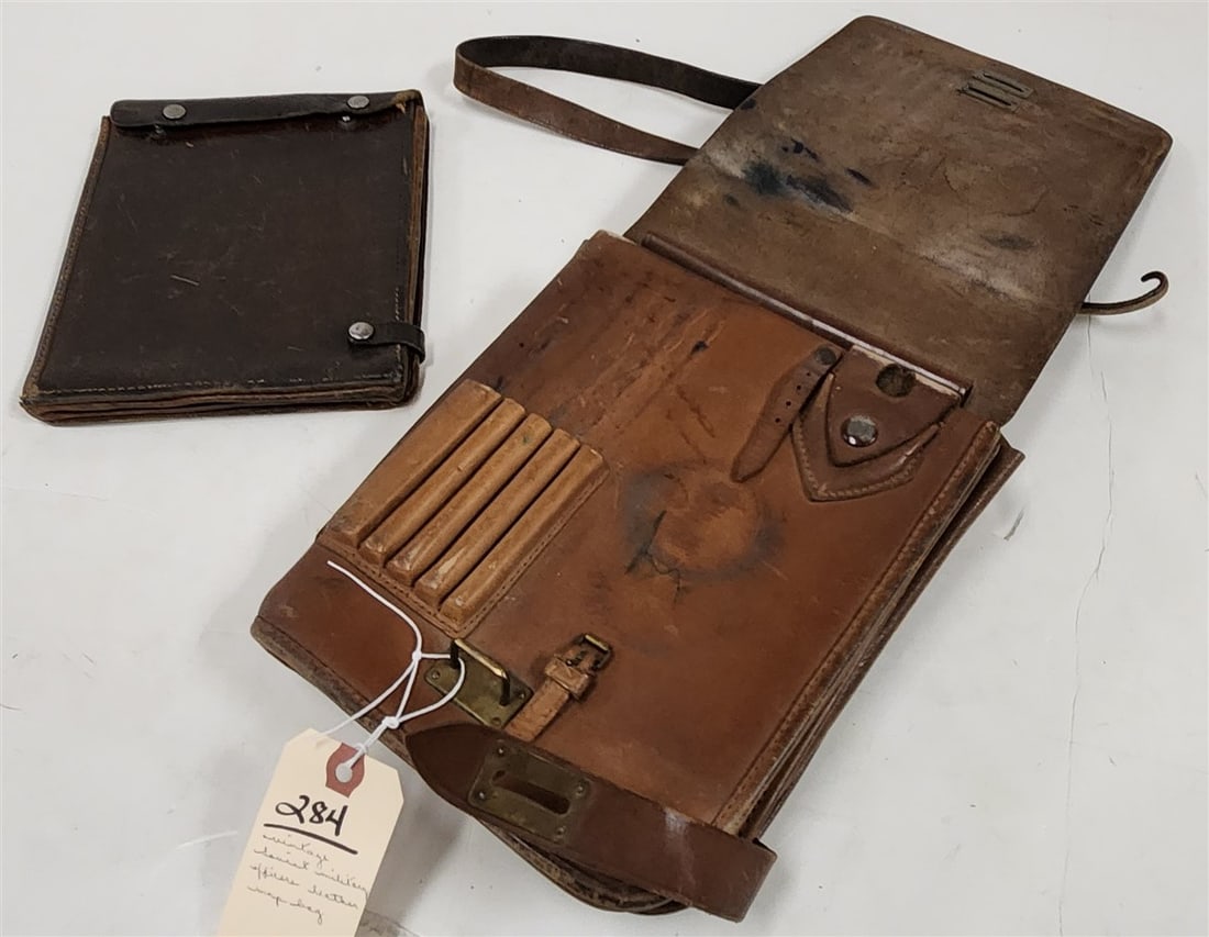 Vintage Soviet Military Officers Leather Map Bag (1 of 3)