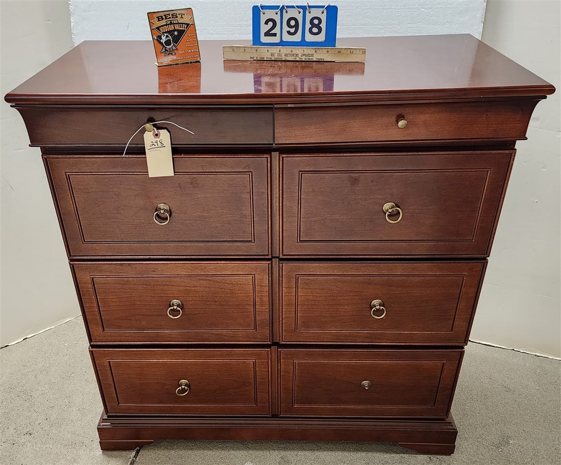 Mahogany 5 Drawer Chest 39 1/2" H X 38" W X 18" D (1 of 4)
