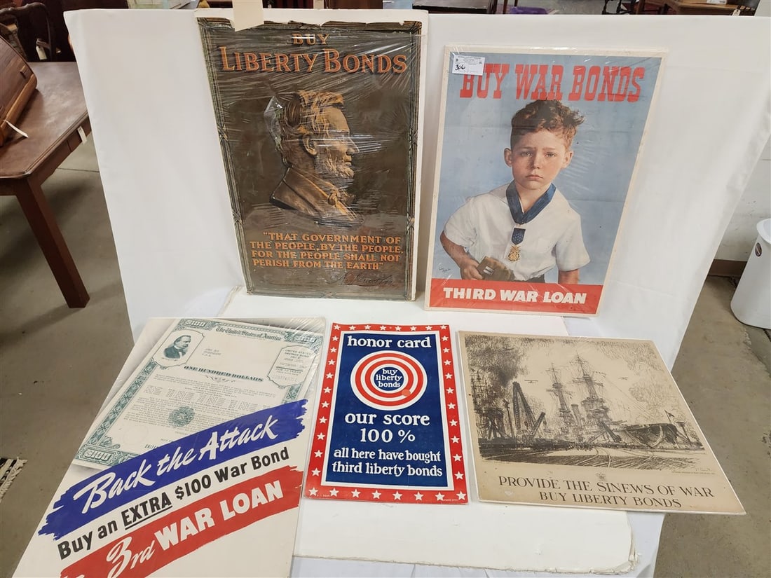 Lot 4 War Bond Posters (1 of 2)