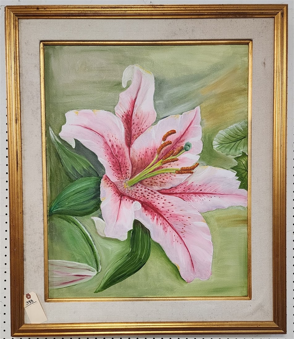 Framed O/C Floral Still Life By Gisa B 30" X 24" w/Framed 38" X 32" (1 of 3)