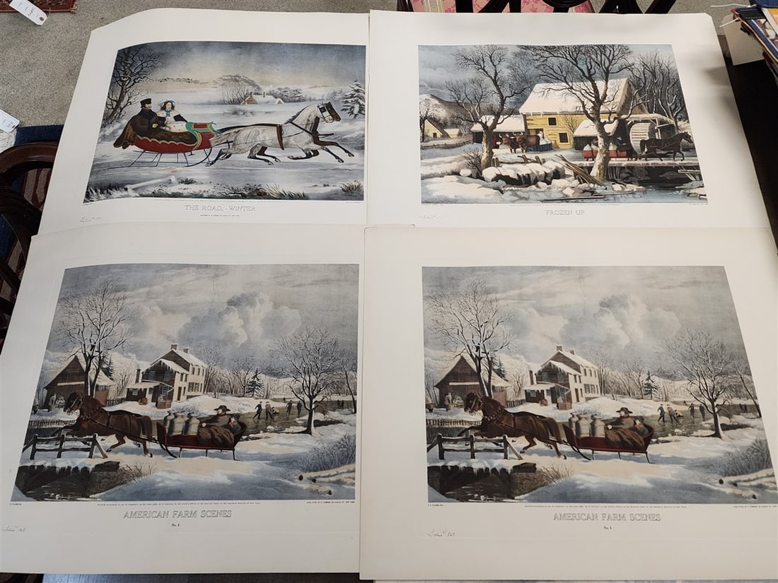 Currier & Ives Unframed Prints 11 Pcs. 19 1/2" X 25" (1 of 4)
