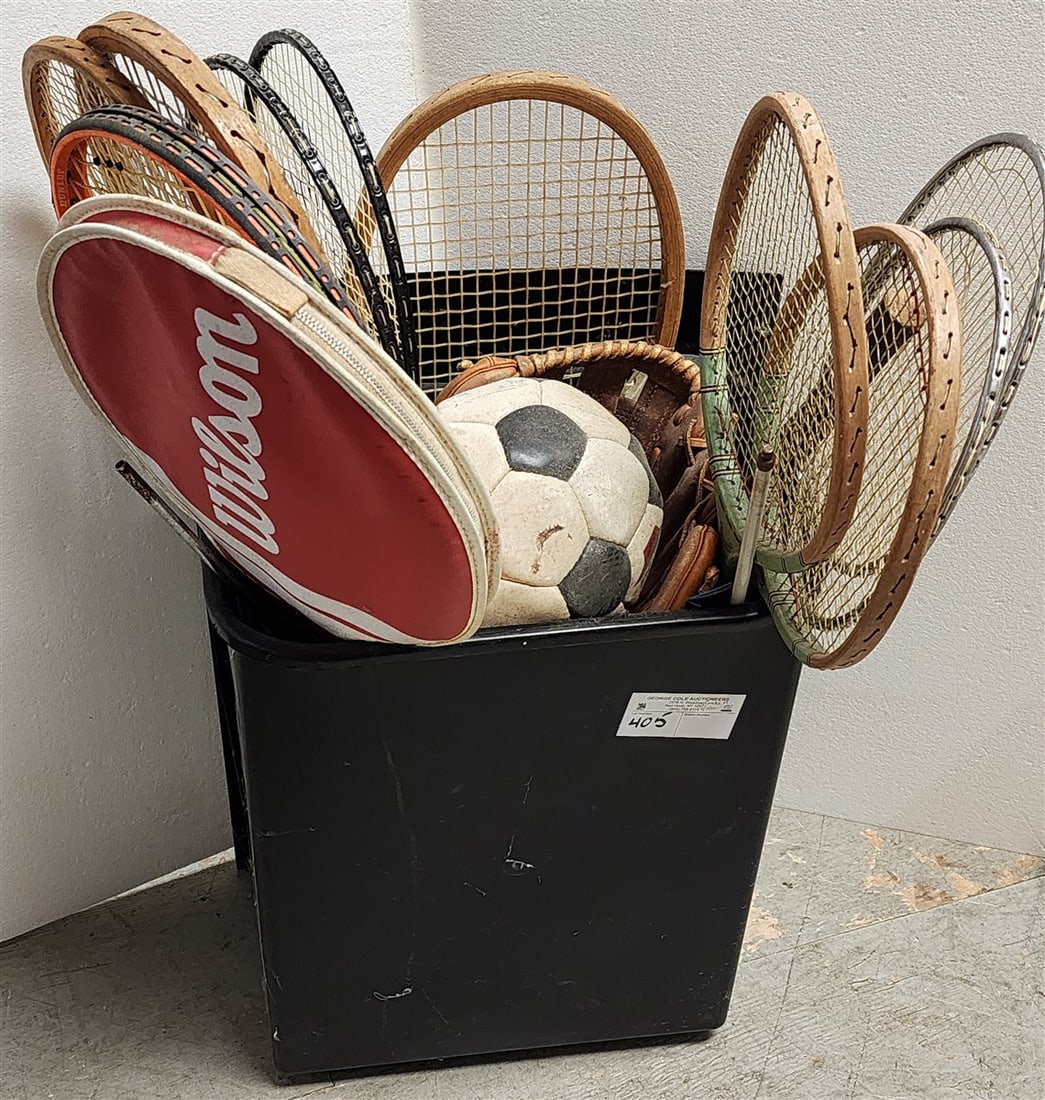 Bx Sports Equip. - Tennis Rackets, Soccer Ball, Baseball Mit, Etc. (1 of 3)