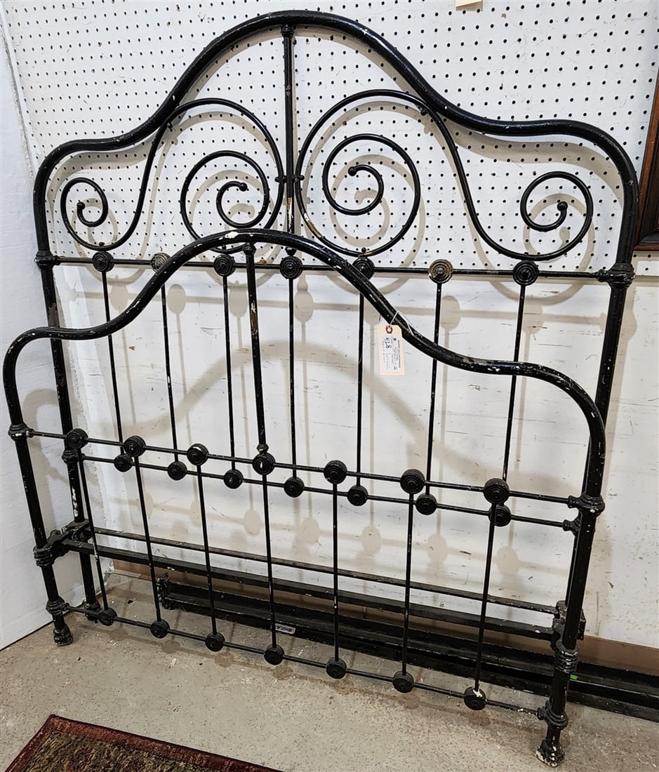 Brass & Iron Bed 62" H X 53" W (1 of 1)