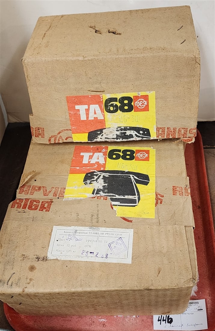 Tray 2 Bx'd Soviet Era Vefta-68 Telephones (1 of 4)