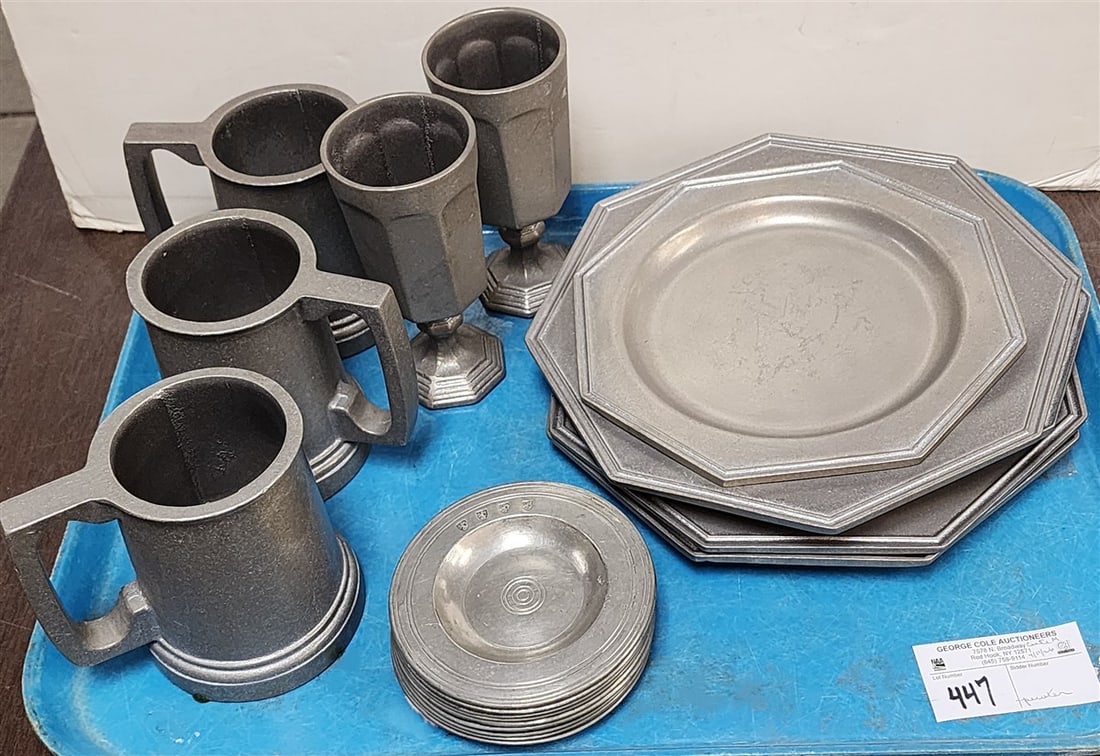 Tray Pewter - Plates, Mugs, Goblets, Etc. (1 of 1)