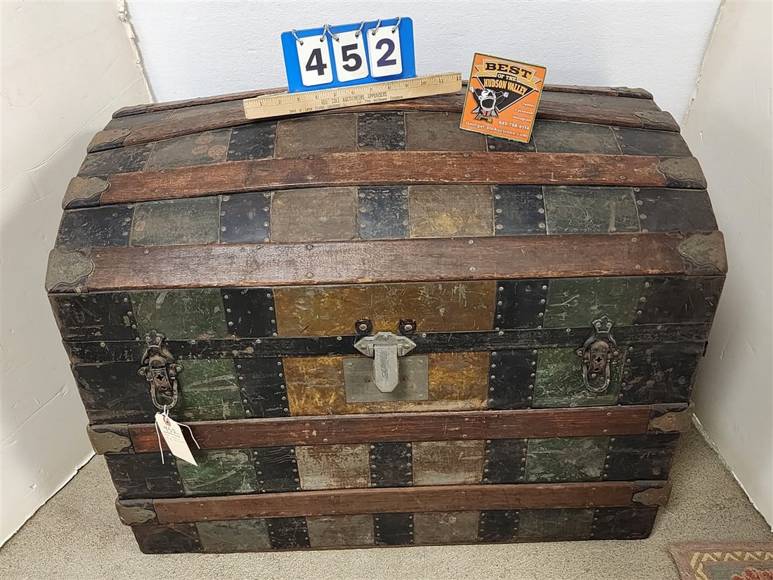 Victorian Dome Top Trunk 28" H X 33 1/2" W X 21" D (1 of 2)