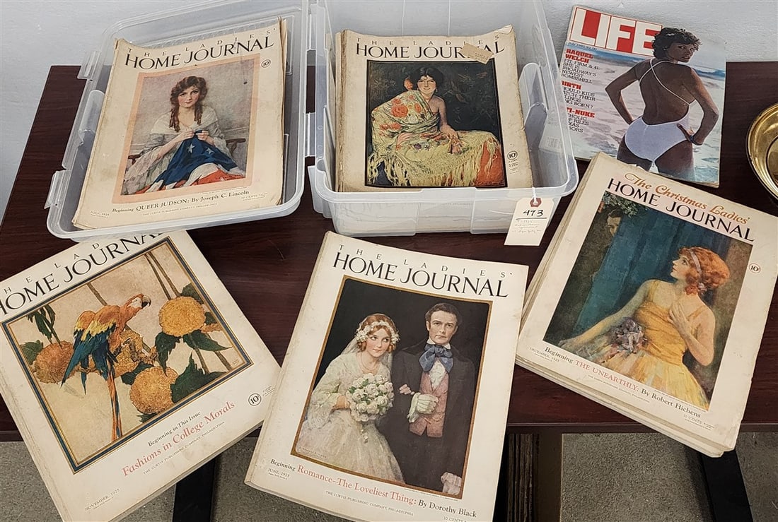 Tub 9 Issues Of Ladies Home Journal 1925 + Life Magazine July '82 w/Raquel Welch: Tub 9 Issues Of Ladies Home Journal 1925 + Life Magazine July '82 w/Raquel Welch