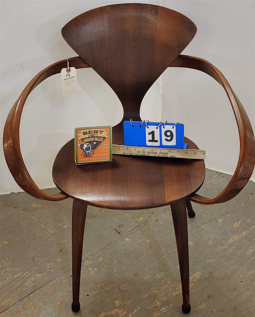 Norman Cherner Mid Century "Pretzel" Armchair 31 1/4" H X 25 1/2" W X 17 1/4" D (1 of 5)