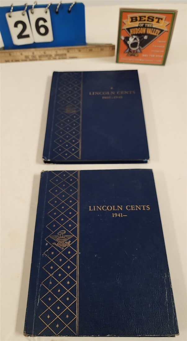 Lot 2 Albums Of 128 Wheat + 38 Lincoln Cents: Lot 2 Albums Of 128 Wheat + 38 Lincoln Cents