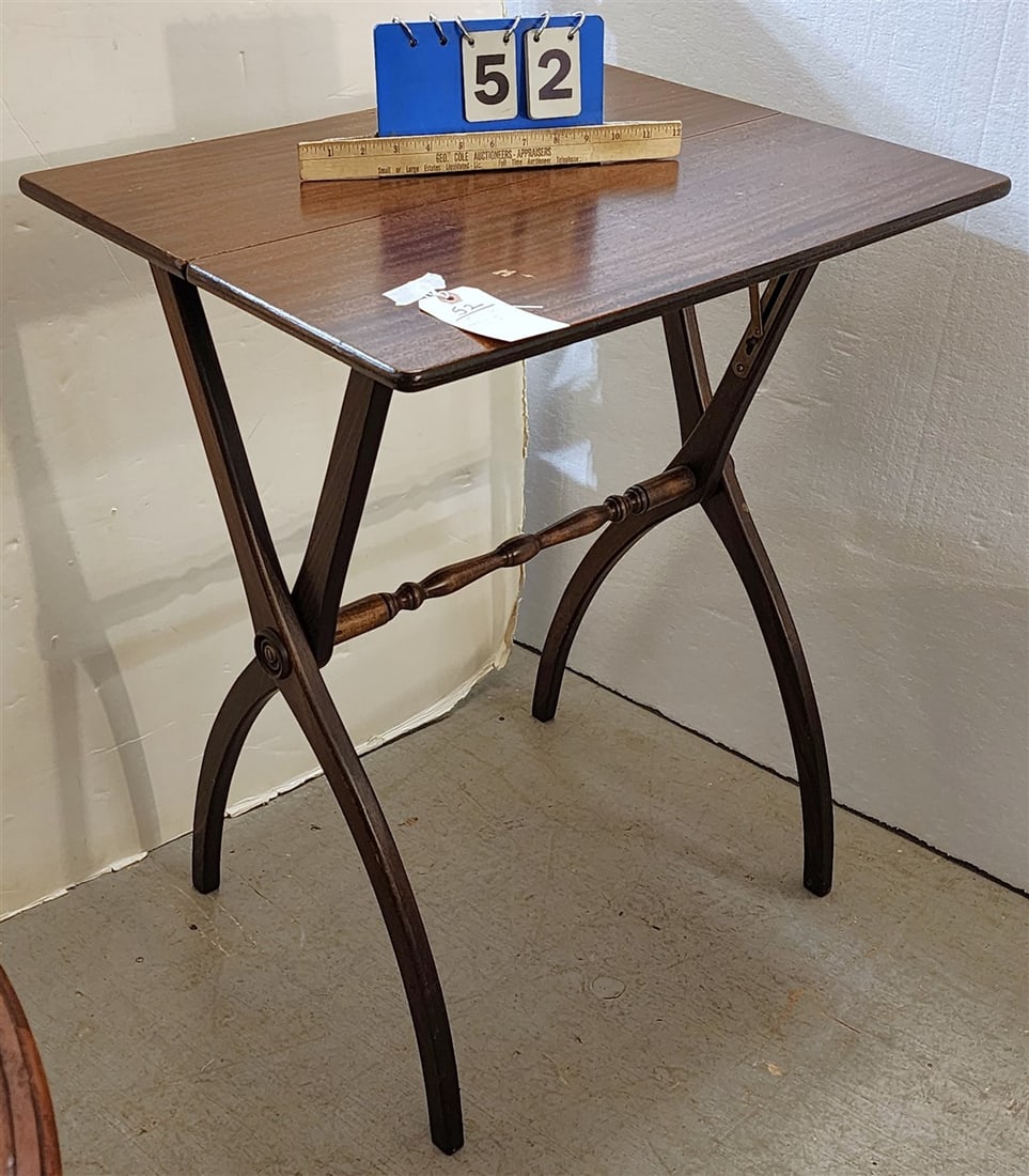19th C Folding Mahogany Serving Stand (1 of 3)