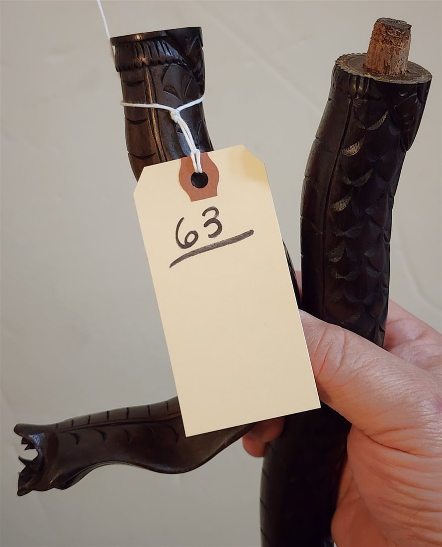 Hand Carved Cobra Cane 39" - 8