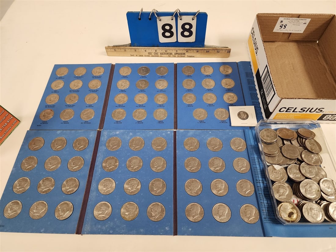157 Kennedy Clad Half Dollars + John F. Kennedy 1963 Medal: 157 Kennedy Clad Half Dollars + John F. Kennedy 1963 Medal