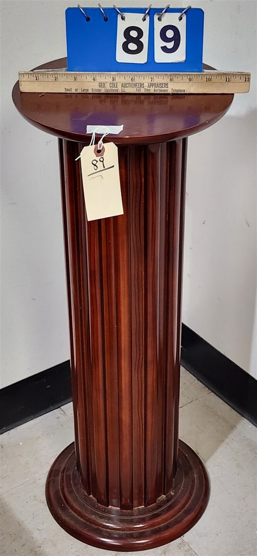 Cherry Pedestal 30" H X 12" Diam. (1 of 2)
