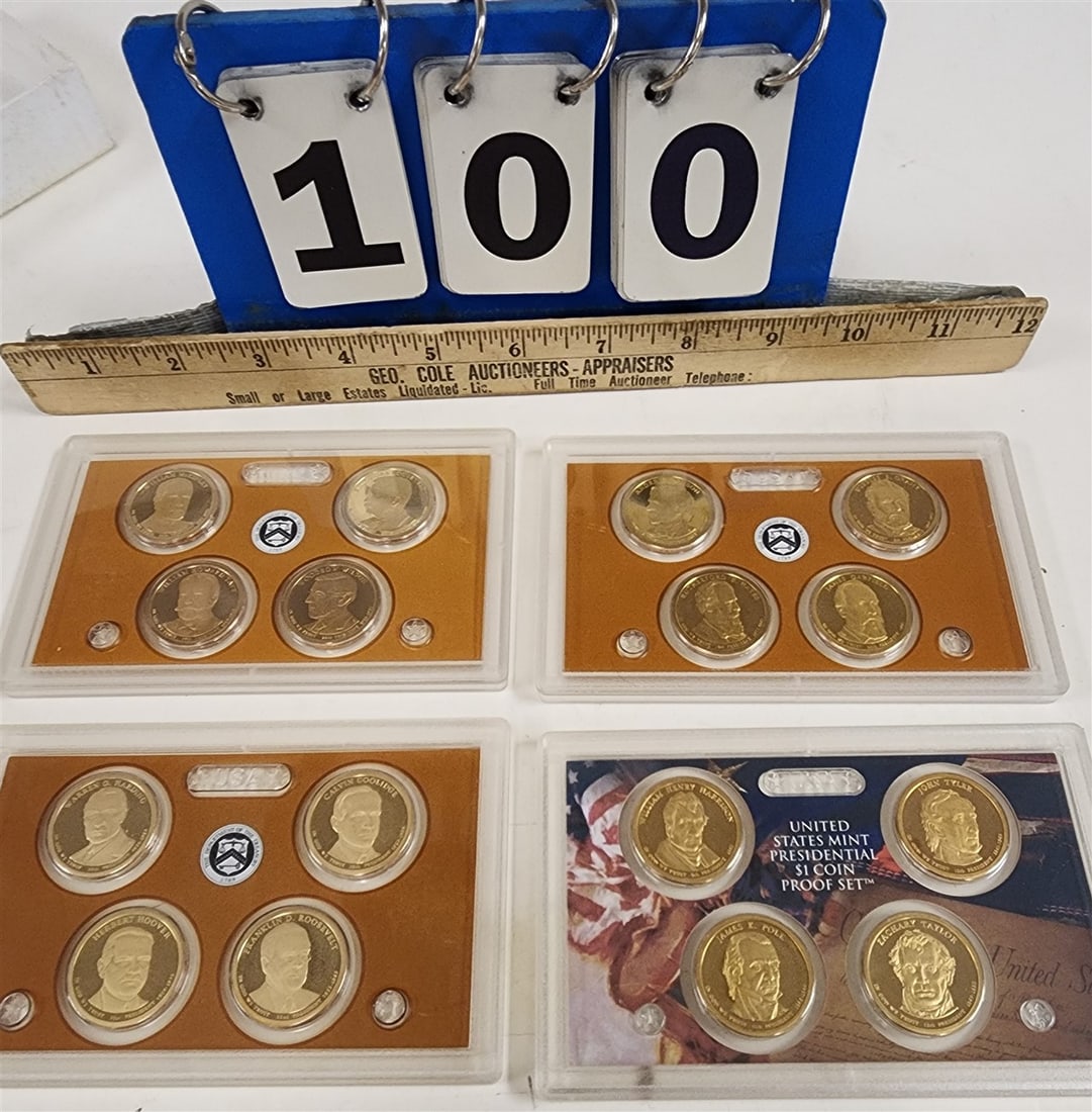 Lot 4 US Mint Presidential $1 Coin Proof Sets 2009, 2013, 2014s + 2011s (1 of 4)