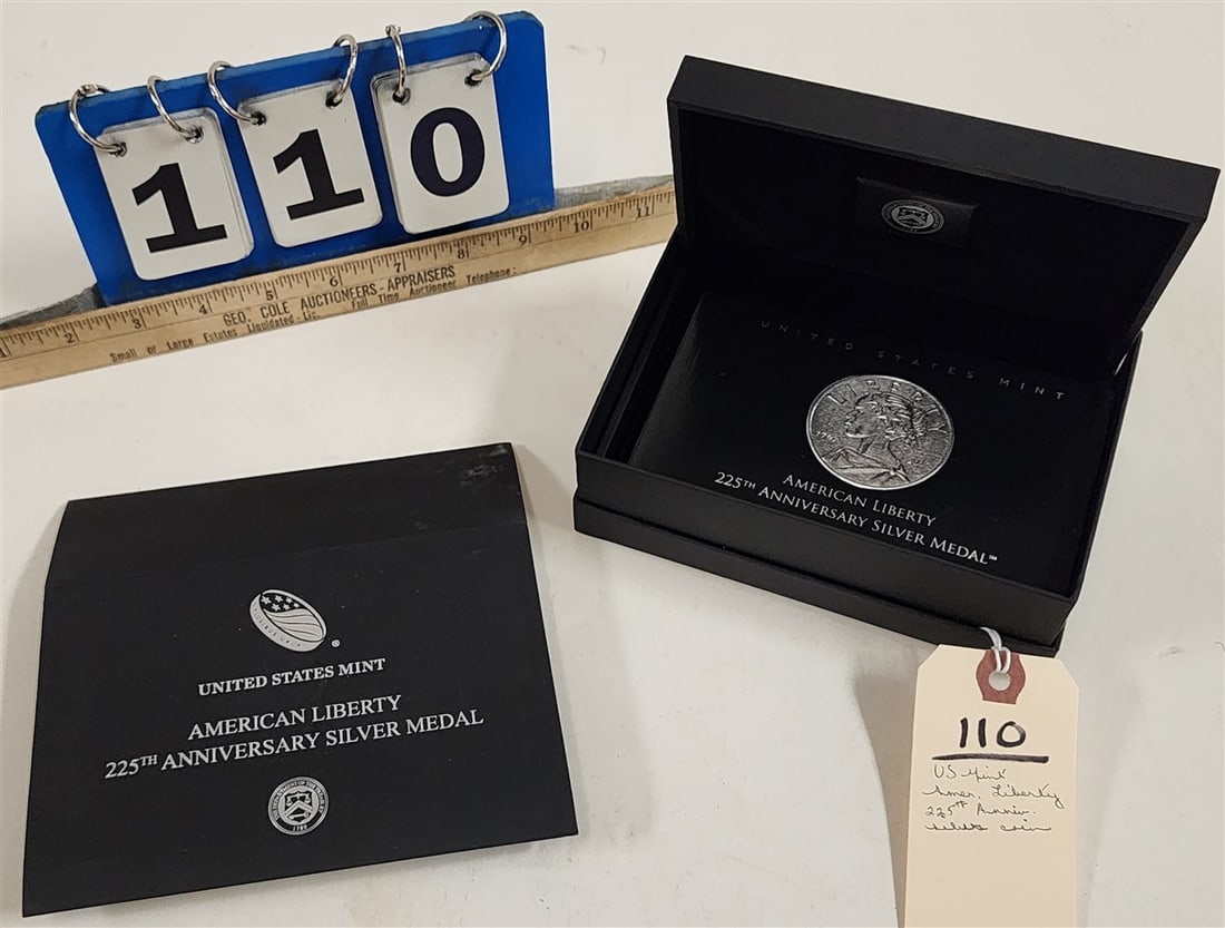 Bx'd US Mint American Liberty 225th Anniversary Silver Medal: Bx'd US Mint American Liberty 225th Anniversary Silver Medal
