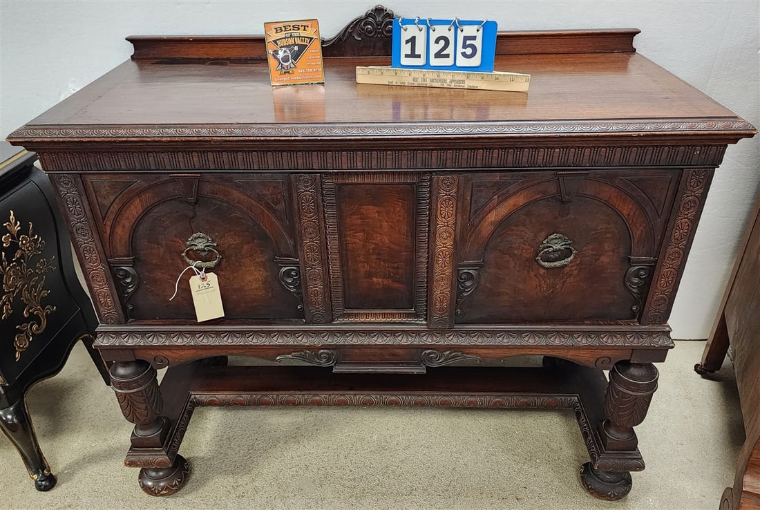 30's Walnut 2 Door Server 38" H X 44" W X 19" D: 30's Walnut 2 Door Server 38" H X 44" W X 19" D