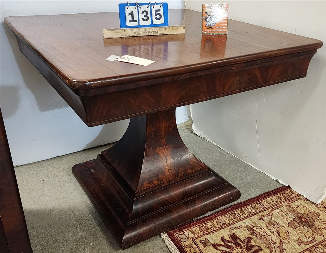 Empire Mahogany Center Table 30" H X 36" Sq. (1 of 3)
