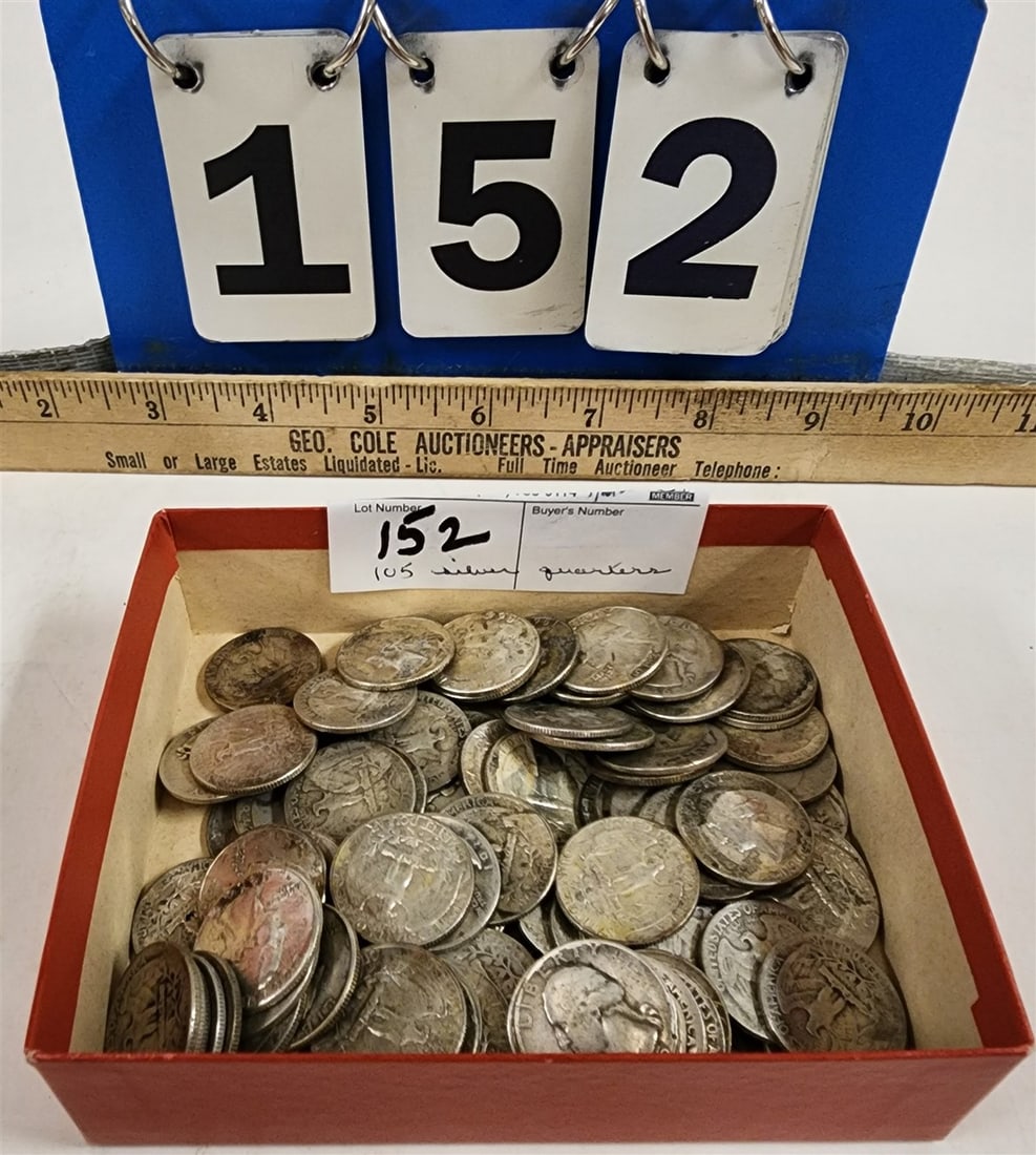 Lot 105 Silver Quarters: Lot 105 Silver Quarters