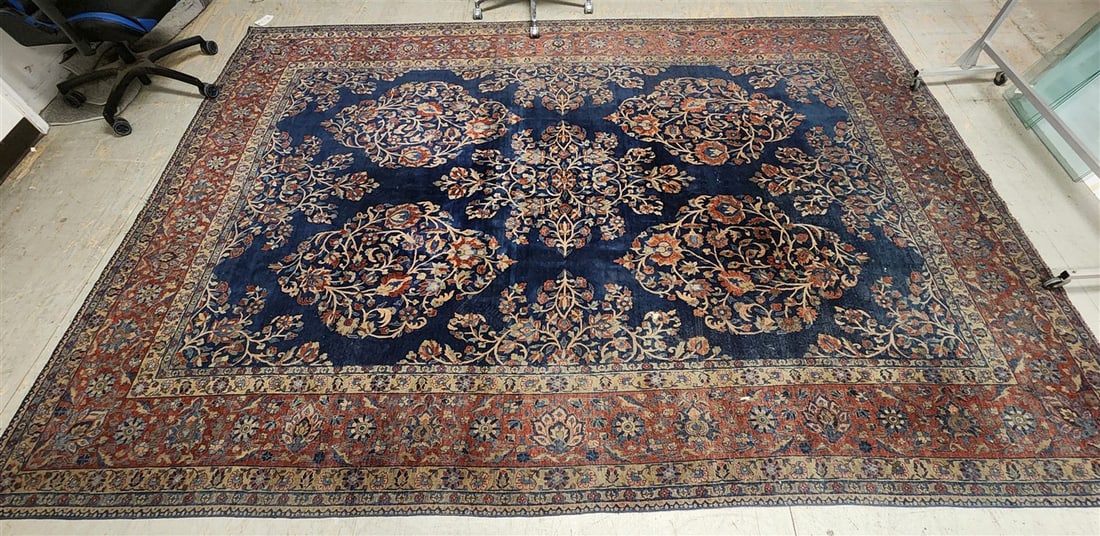 Vintage Kashan Rug 8'6" X 11'7": Vintage Kashan Rug 8'6" X 11'7"