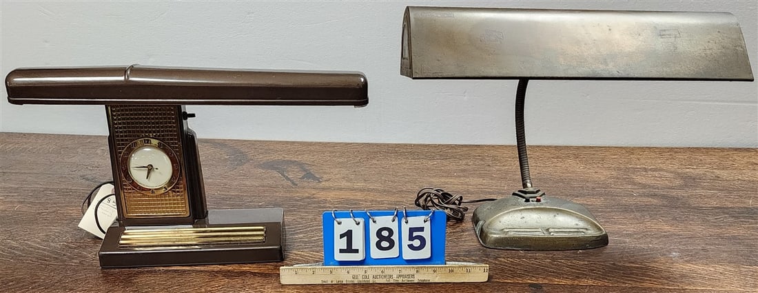 Vintage Underwriters Laboratories Mid Century Desk Lamp 11 1/2" H X 20" W X 5 1/4" D (1 of 3)