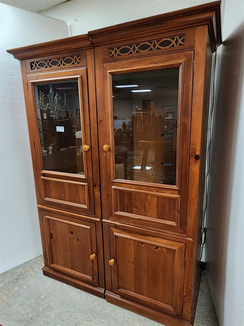 Pine 2 Part 2 Door Cabinets 6'7" H X 29" W X 25 1/2" D: Pine 2 Part 2 Door Cabinets 6'7" H X 29" W X 25 1/2" D