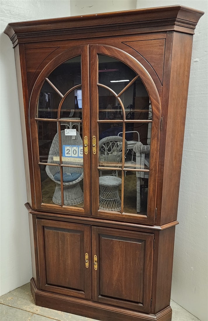 Cherry Corner Cupboard 6'4" H X 44" W X 20" D (1 of 2)