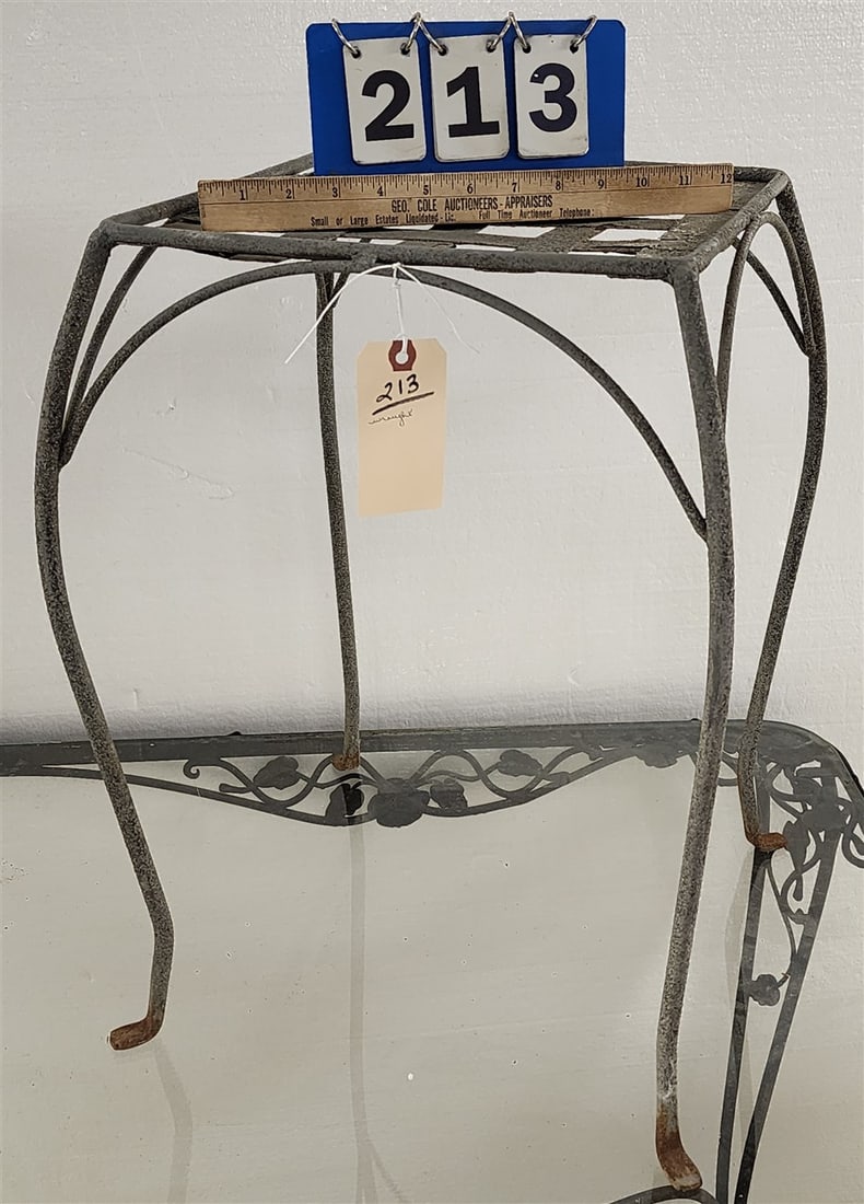 Wrought Stand 21 1/2" H X 13" Sq.: Wrought Stand 21 1/2" H X 13" Sq.