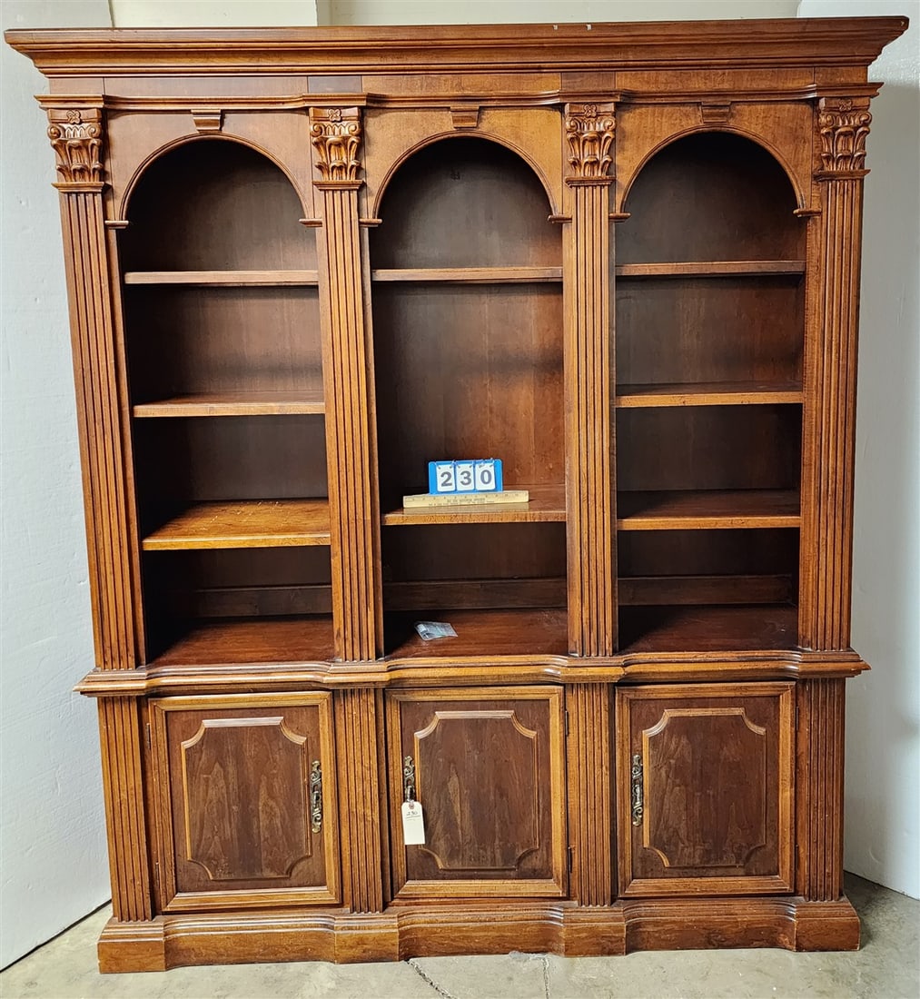 Cherry 2 Part 3 Door Wall Unit 7' H X 6' W X 16" D: Cherry 2 Part 3 Door Wall Unit 7' H X 6' W X 16" D