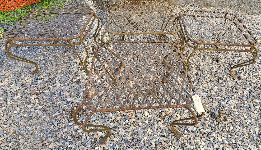 Set 4 Rose Tarlow Twig Iron Side Tables 16 1/2" H X 24 1/2" Sq.: Set 4 Rose Tarlow Twig Iron Side Tables 16 1/2" H X 24 1/2" Sq.
