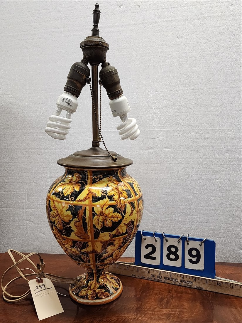 Italian Ceramic Vase Lamp 23 1/2" H (1 of 2)