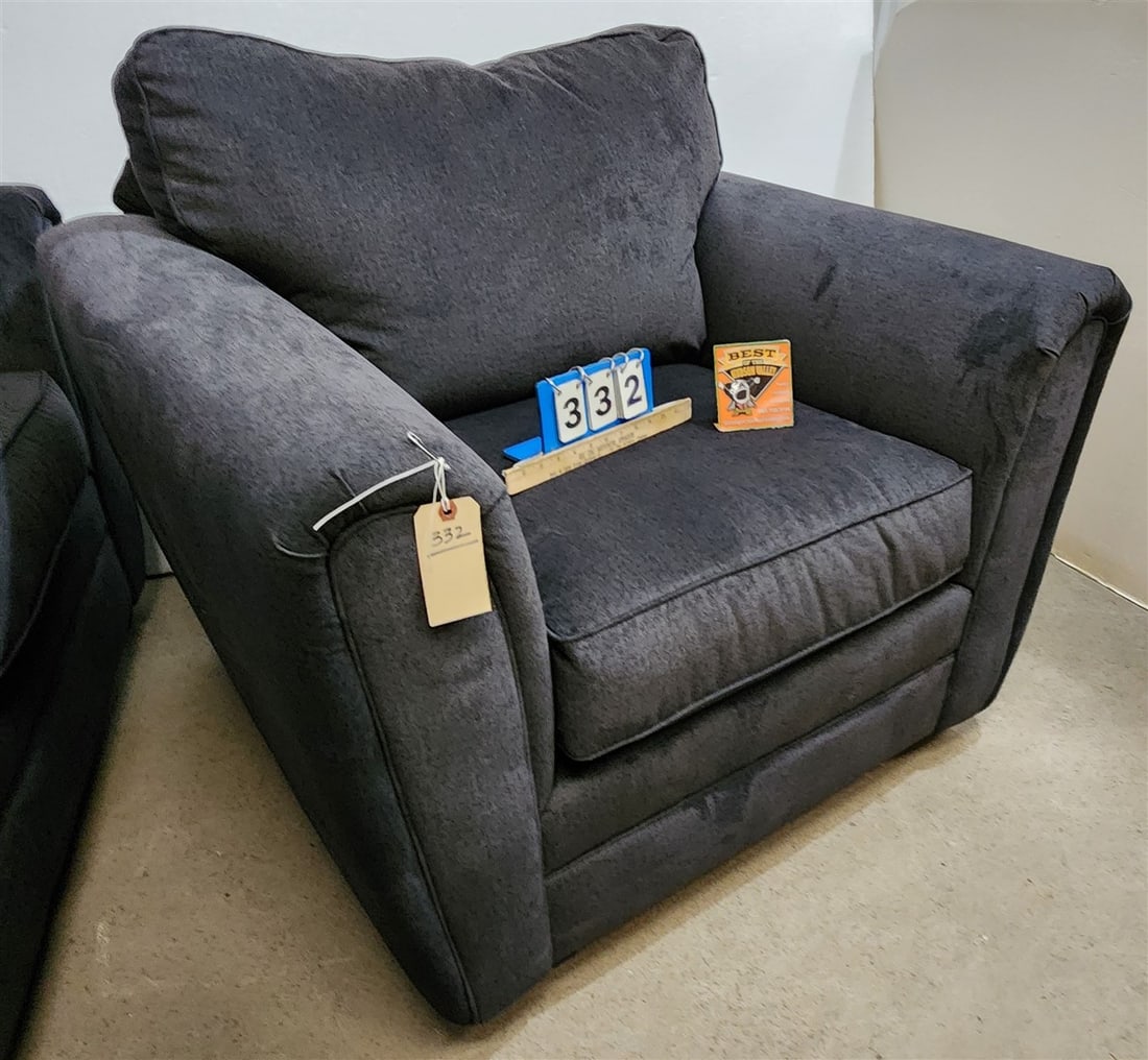 Upholstered Club Chair 38" H X 41" W X 20" D: Upholstered Club Chair 38" H X 41" W X 20" D