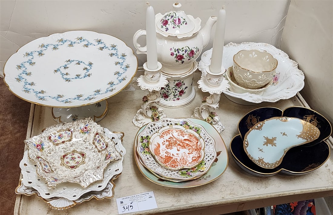 Tray Porcelian - Limoges, Bavarian, Royal Crown Derby, Dresden, Etc.: Tray Porcelian - Limoges, Bavarian, Royal Crown Derby, Dresden, Etc.