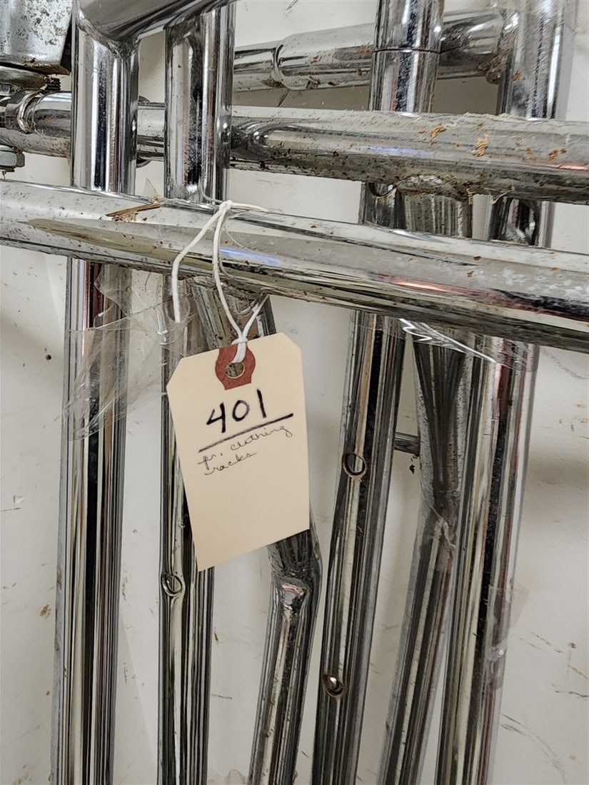 Pr. Collapsible Chrome Clothing Racks - 2