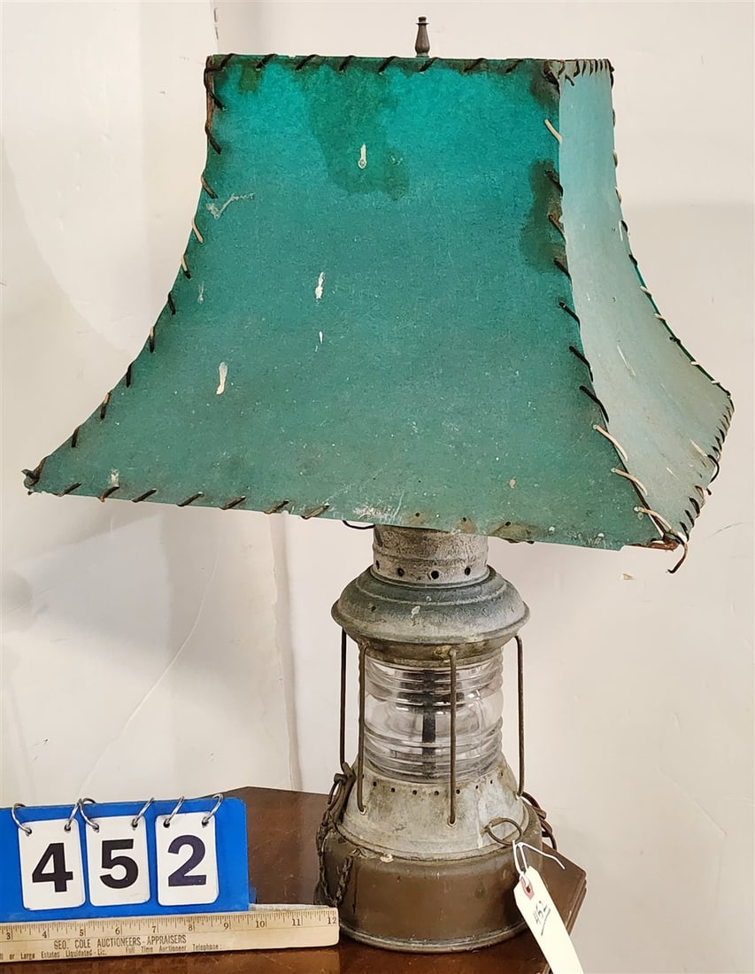 Railroad Lantern Made Into Lamp 25" H (1 of 3)