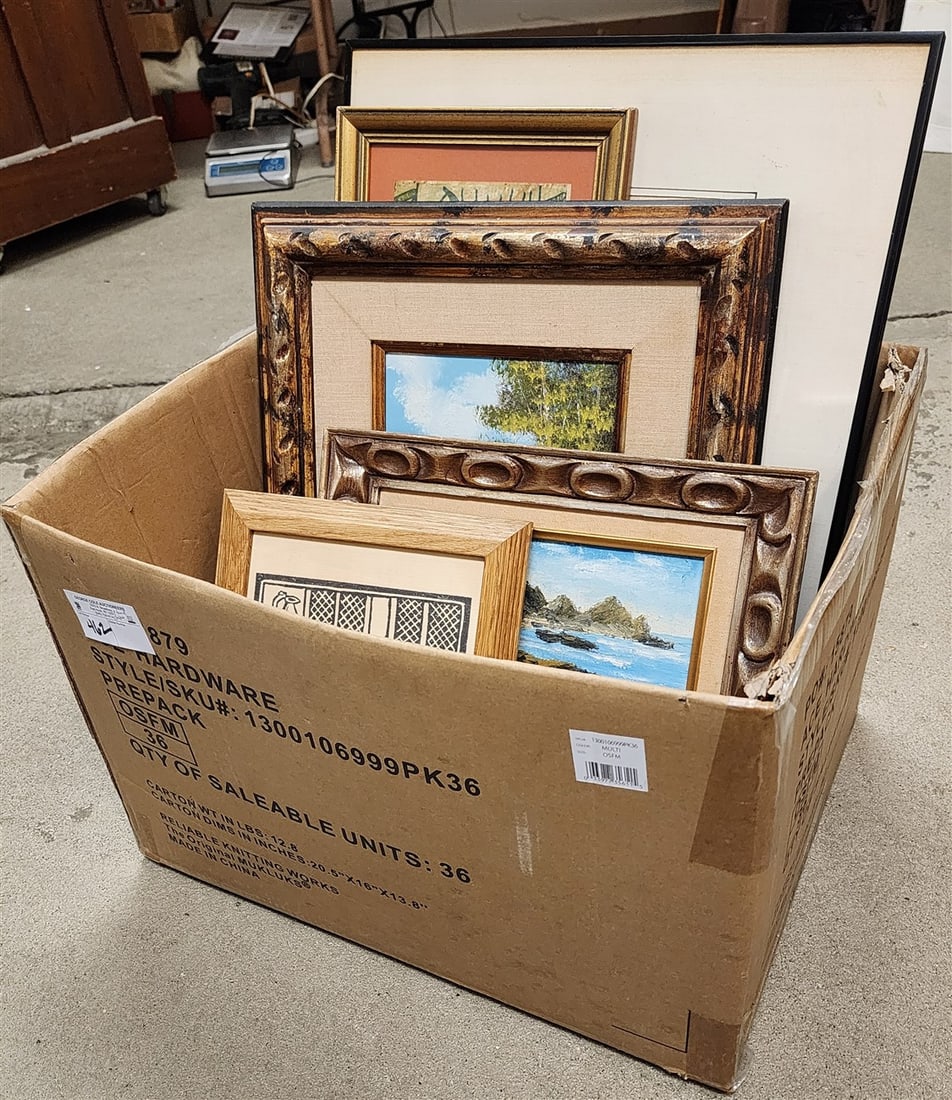 Box 4 Framed Items - 2 O/B Landscapes, Etc. (1 of 6)