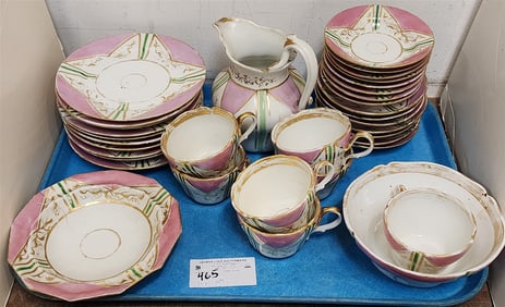 Tray 35 Pc. 19th C Dessert Set
