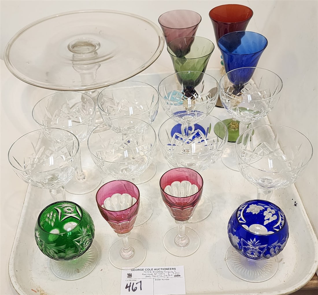 Tray Stemware + Hand Blown Compote 5" H X 9" Diam. - 2