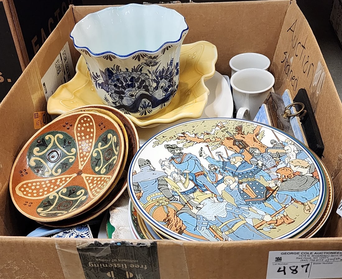 Bx Dishes Incl. Heinrich Villeroy + Boch Coll. Plates, Delft, Etc. (1 of 10)