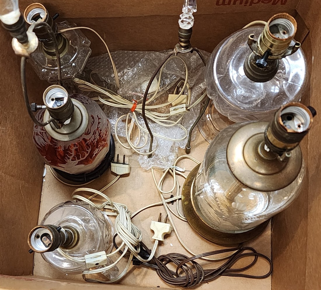 Bx Oil Lamps - Cut Glass, Bohemian (1 of 2)