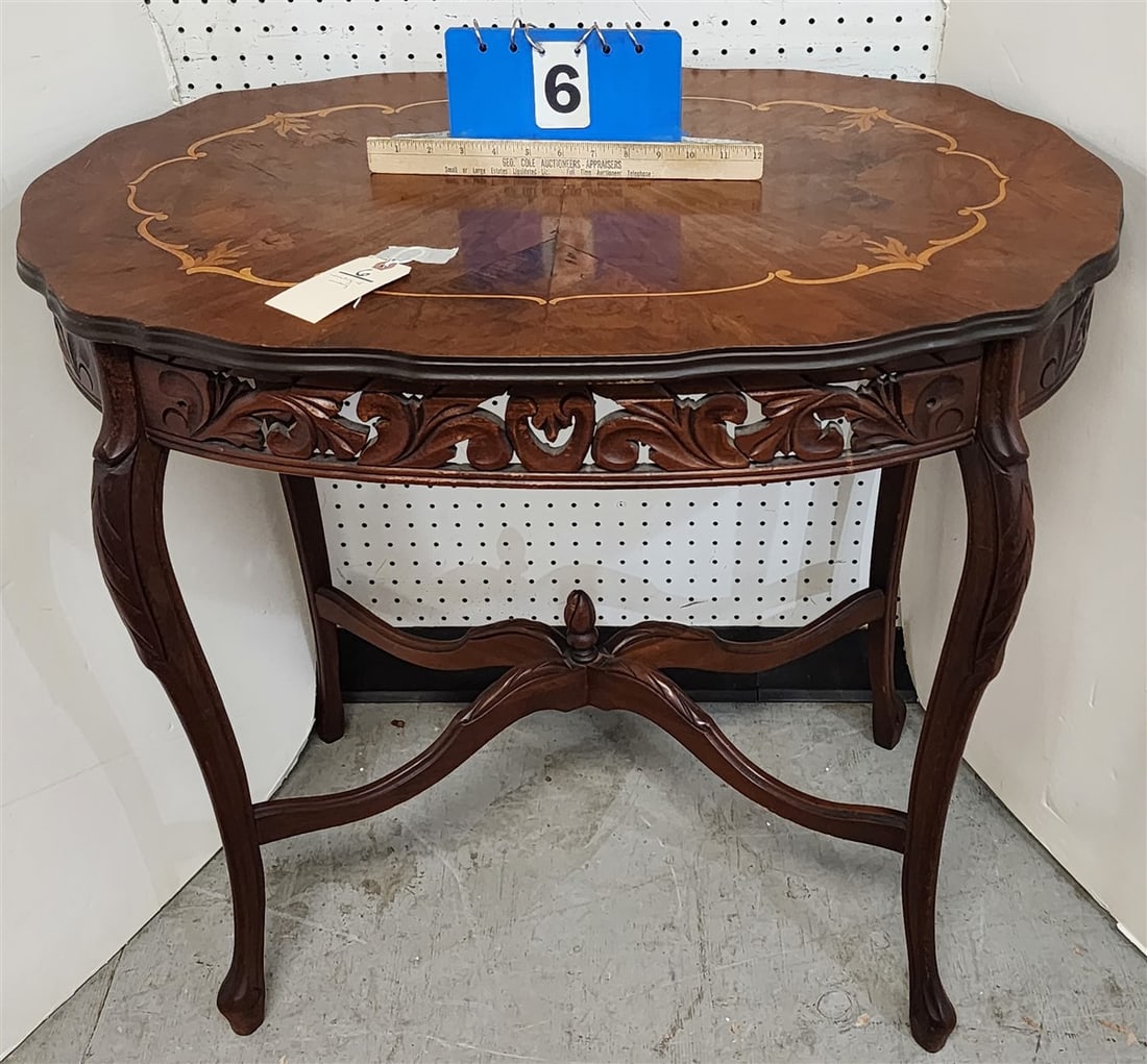 Mahogany Stand w/Inaly 29 1/2" H X 33" W X 22" D (1 of 2)