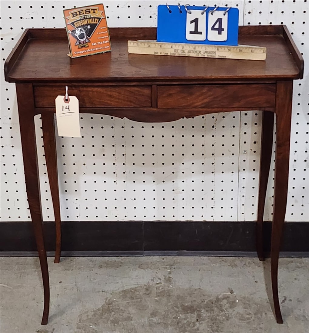 Walnut 2 Drawer Stand 25" H X 24" W X 12 1/2" D (1 of 2)