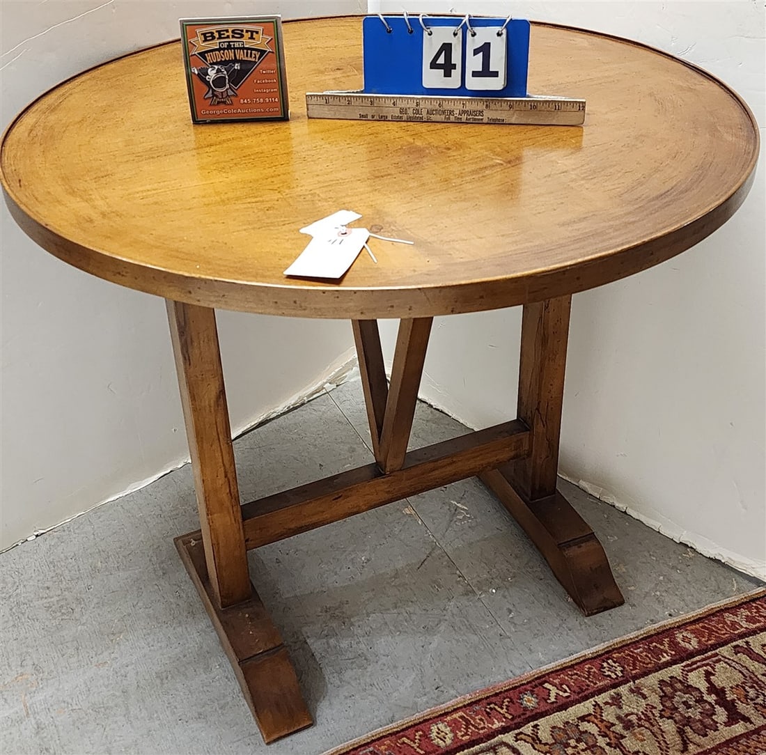 Maple Folding Table 28" H X 32" Diam. - 2