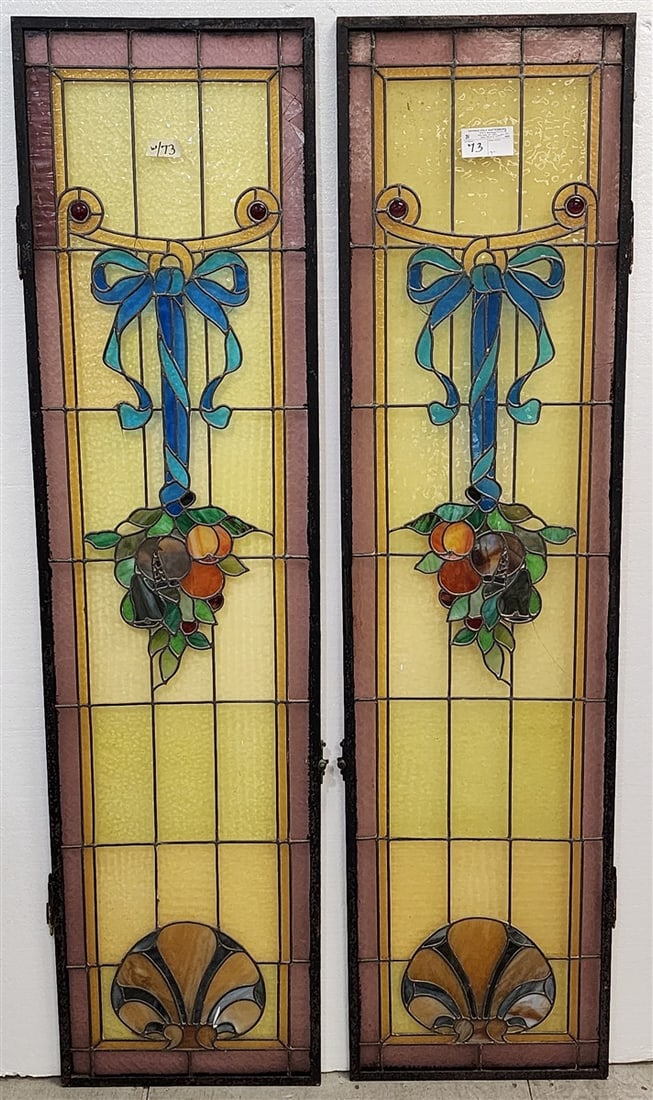 Pr. Stained Glass Panels 63" H X 16 1/4" (1 of 3)
