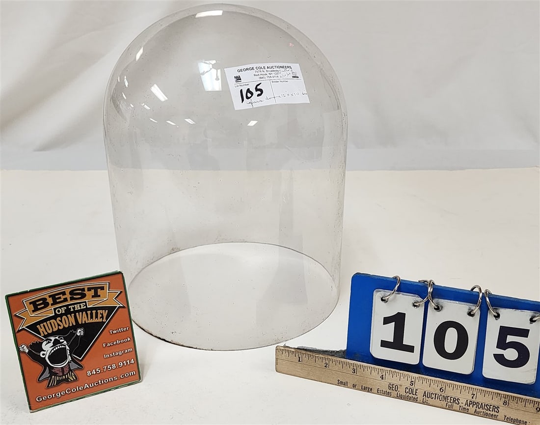 Glass Dome 12" H X 10" Diam.: Glass Dome 12" H X 10" Diam.
