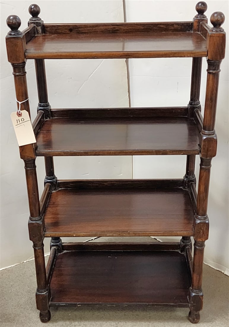 4 Tier Mahogany Stand 40" H X 22" W X 13" D (1 of 3)
