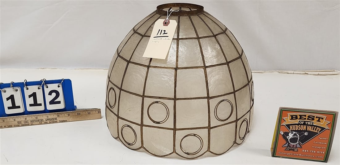 Vintage Capiz Shell Shade 11" H X 14" Diam. (1 of 3)