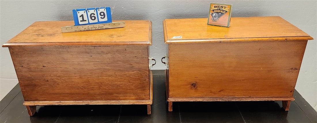 Pr. 19th C Pine Chests 16 1/2" H X 25 1/2" W X 12 1/2" D (1 of 3)