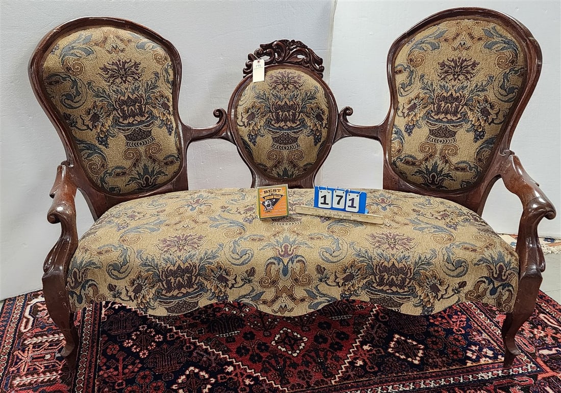 Victorian Walnut Sofa 43" H X 71" W X 25" D (1 of 2)